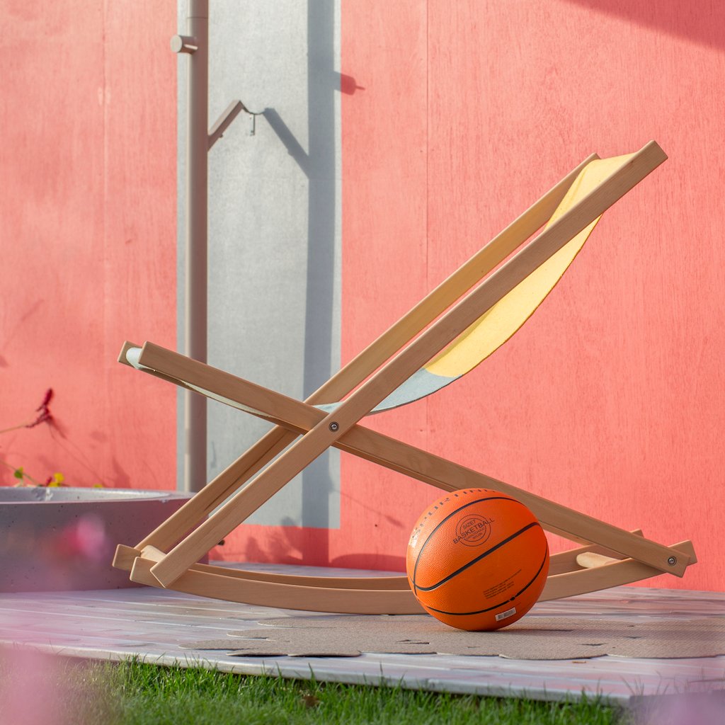 Weltevree Beachrocker Schommelstoel (geel/groen)