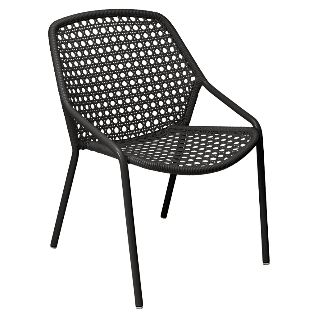 Fermob Croisette loungestoel Zwart black liquorice