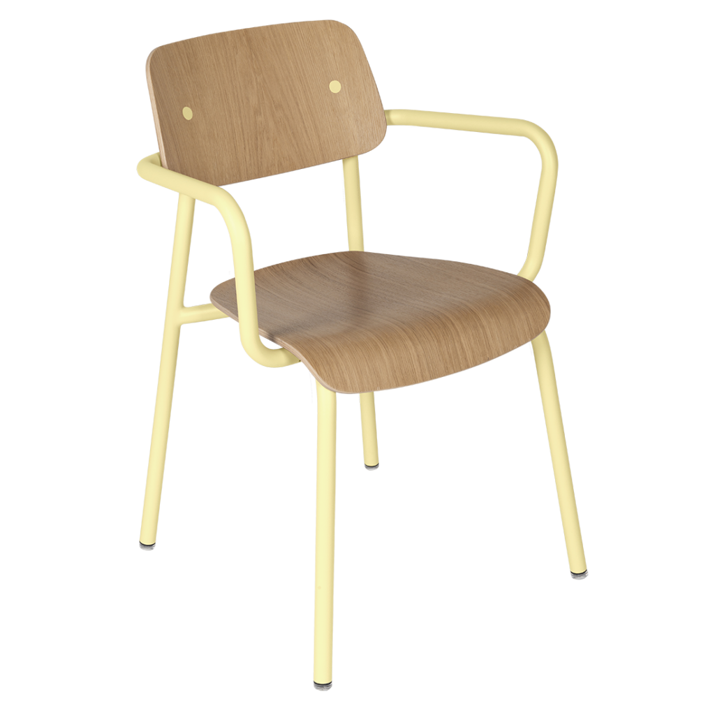 Fermob Studie Eiken Eetkamerstoel met armleuning